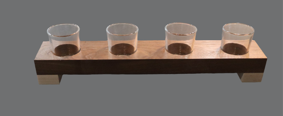 Votive - 4 Candle Walnut - 4316W