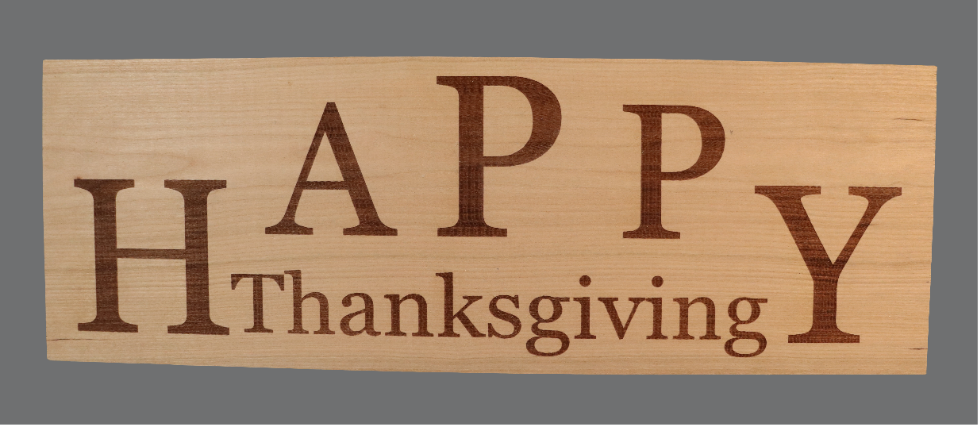 Cherry Sign - "Happy Thanksgiving"