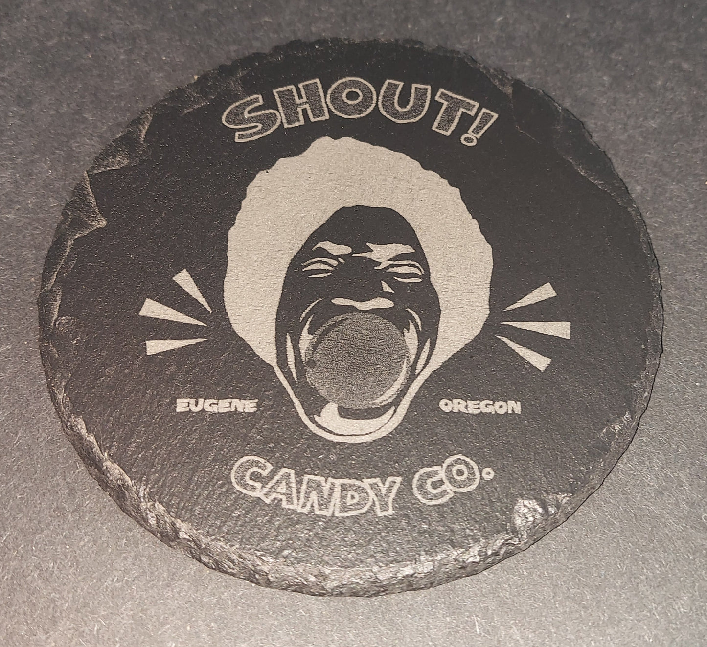Round Slate Coaster - SHOUT Candy Co.