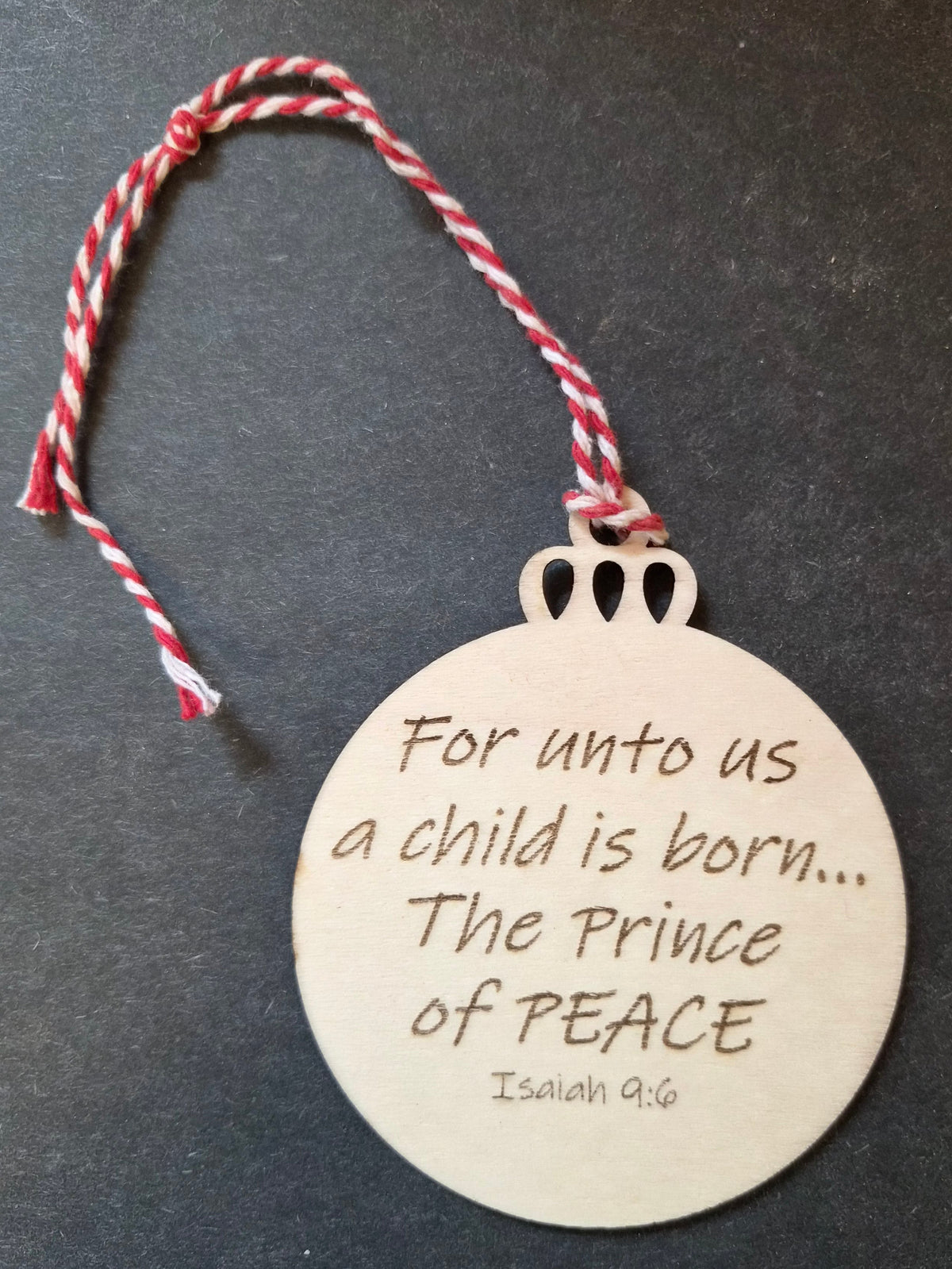 Bulb Christmas Ornament - Isaiah 9:6