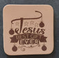 Leather Coaster - Jesus, Best Gift Ever