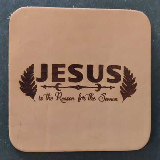 Leather Coaster - Jesus is the Reason