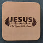 Leather Coaster - Jesus is the Reason