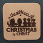 Leather Coaster - Heart of Christmas