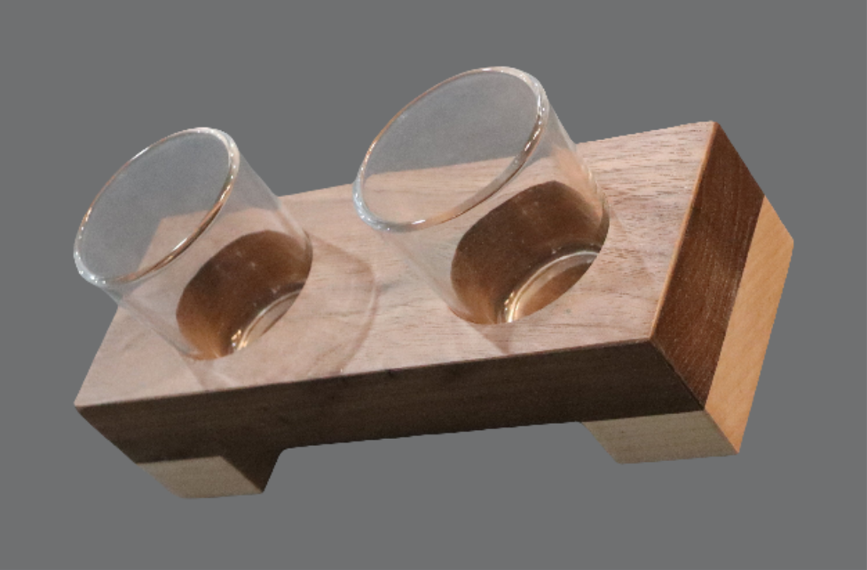 Votive - 2 Candle Walnut - 2308W