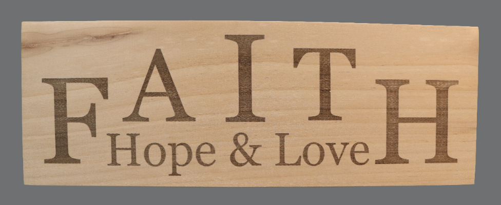 Alder Sign - Faith, Hope and Love"