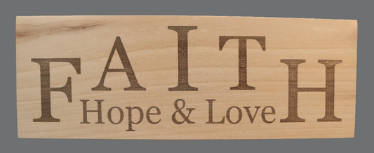 Alder Sign - Faith, Hope and Love"
