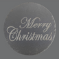 8" Round Slate Charcuterie Board - "Merry Christmas"