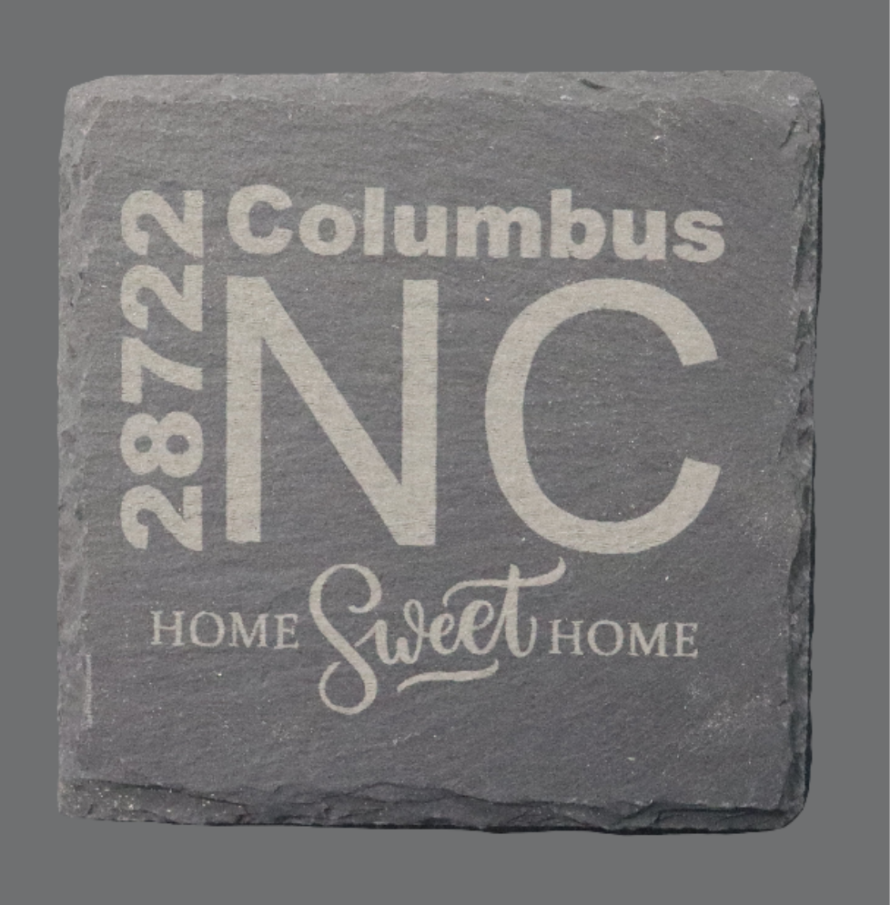 Square Slate Coaster - Columbus