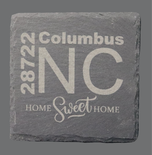 Square Slate Coaster - Columbus