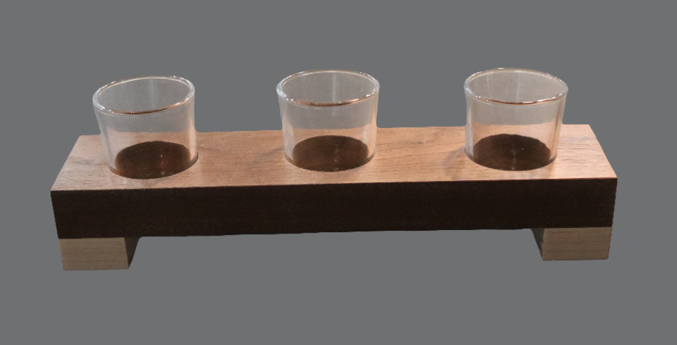 Votive - 3 Candle Walnut - 3312W