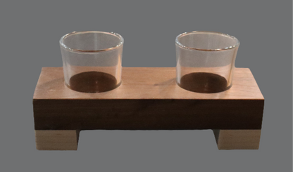 Votive - 2 Candle Walnut - 2308W