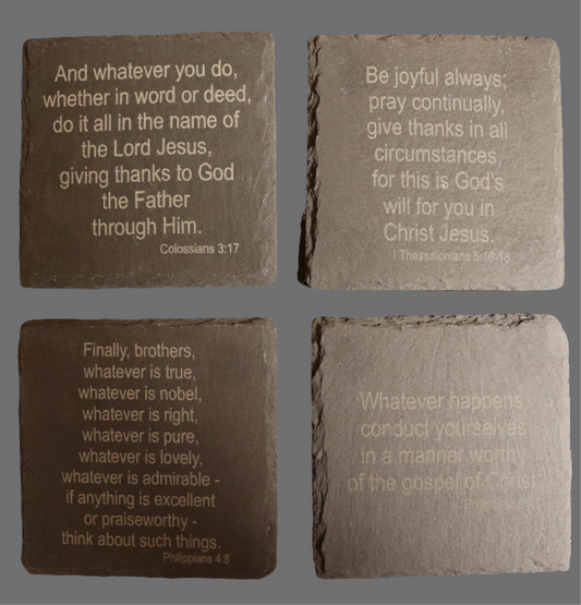 Slate Coaster Set