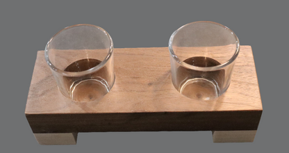 Votive - 2 Candle Walnut - 2308W