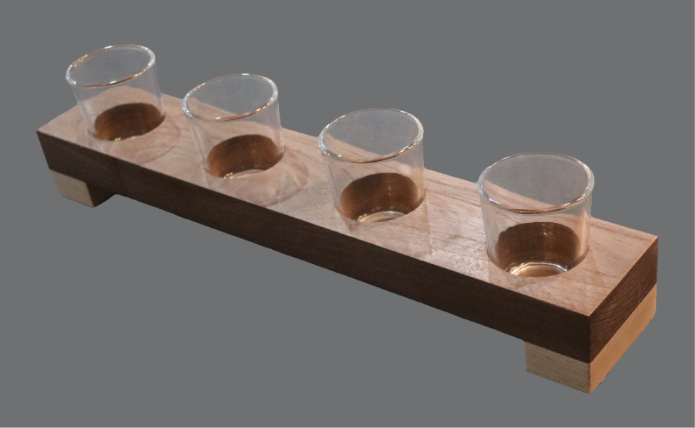 Votive - 4 Candle Walnut - 4316W