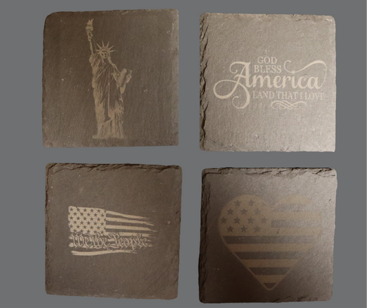 Slate Coaster Set