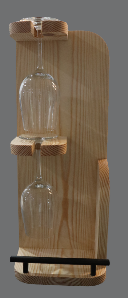 Wine Caddy - Pine Wall Mount