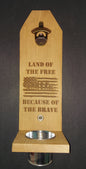 Wall Mount Bottle Opener - "Land of the Free..." - Barnwood