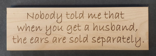 Sign - "EARS SOLD SEPARATELY"