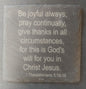 Slate Square Coaster - I Thess. 5:17-18