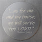 8" Round Slate Charcuterie Board - Joshua 24:15