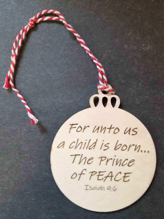 Bulb Christmas Ornament - Isaiah 9:6