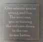 Slate Square Coaster - "...YOUNG AND FUN...SEE BETTER"
