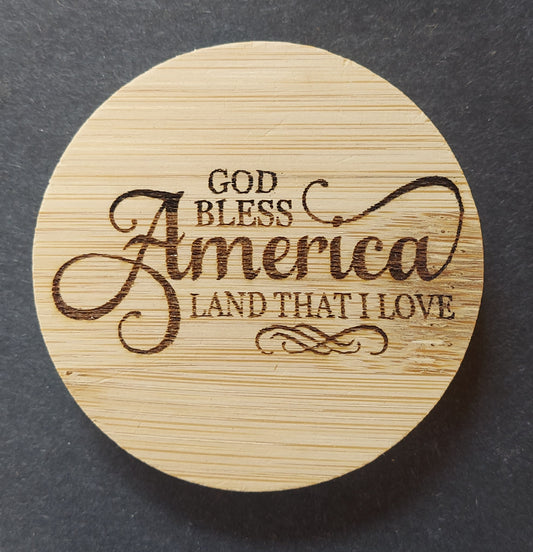 Magnetic Bottle Opener - "God Bless America....I Love"