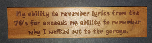 Sign - "Lyrics...70's...Garage"