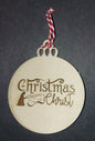 Bulb Christmas Ornament - Christmas Begins with Christ"